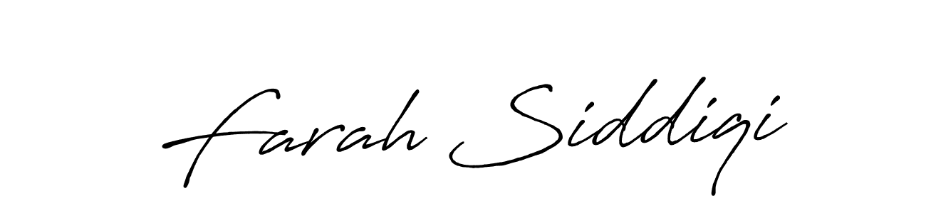 Use a signature maker to create a handwritten signature online. With this signature software, you can design (Antro_Vectra_Bolder) your own signature for name Farah Siddiqi. Farah Siddiqi signature style 7 images and pictures png