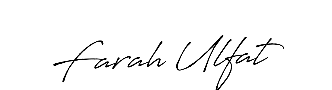 Design your own signature with our free online signature maker. With this signature software, you can create a handwritten (Antro_Vectra_Bolder) signature for name Farah Ulfat. Farah Ulfat signature style 7 images and pictures png