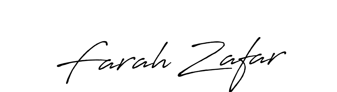 Farah Zafar stylish signature style. Best Handwritten Sign (Antro_Vectra_Bolder) for my name. Handwritten Signature Collection Ideas for my name Farah Zafar. Farah Zafar signature style 7 images and pictures png