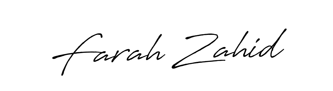 Make a beautiful signature design for name Farah Zahid. Use this online signature maker to create a handwritten signature for free. Farah Zahid signature style 7 images and pictures png