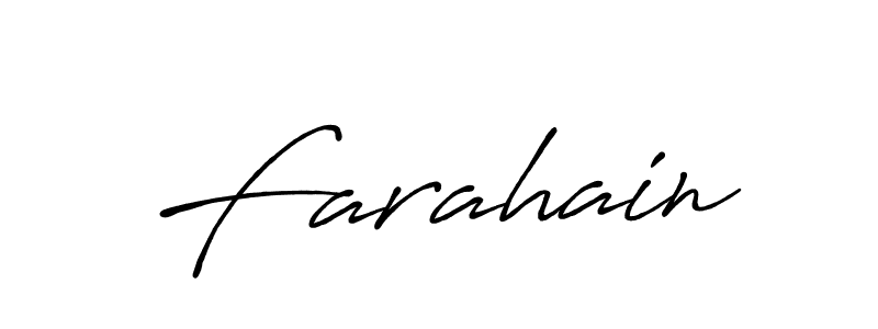 How to make Farahain signature? Antro_Vectra_Bolder is a professional autograph style. Create handwritten signature for Farahain name. Farahain signature style 7 images and pictures png