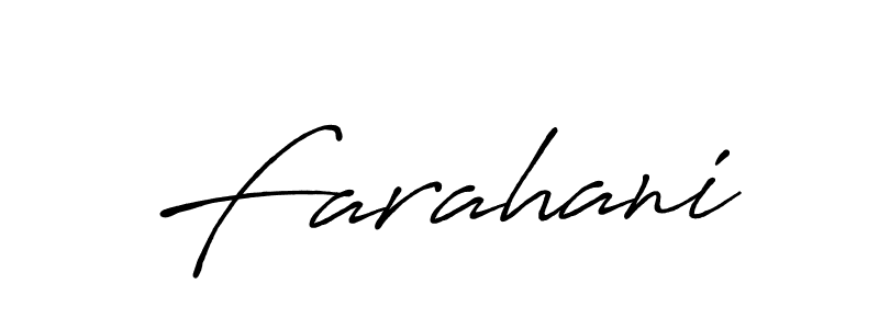 Make a beautiful signature design for name Farahani. Use this online signature maker to create a handwritten signature for free. Farahani signature style 7 images and pictures png