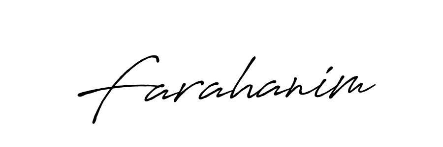 Create a beautiful signature design for name Farahanim. With this signature (Antro_Vectra_Bolder) fonts, you can make a handwritten signature for free. Farahanim signature style 7 images and pictures png