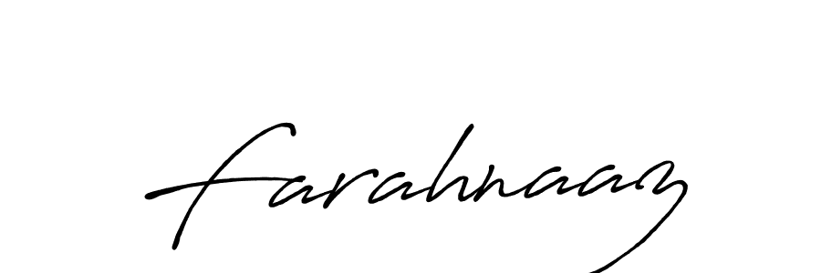 Design your own signature with our free online signature maker. With this signature software, you can create a handwritten (Antro_Vectra_Bolder) signature for name Farahnaaz. Farahnaaz signature style 7 images and pictures png