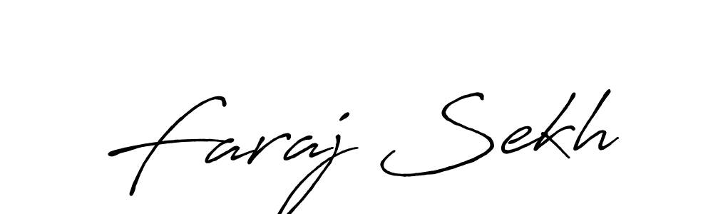 How to make Faraj Sekh name signature. Use Antro_Vectra_Bolder style for creating short signs online. This is the latest handwritten sign. Faraj Sekh signature style 7 images and pictures png