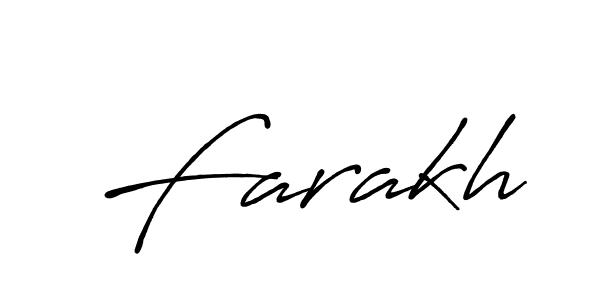 Design your own signature with our free online signature maker. With this signature software, you can create a handwritten (Antro_Vectra_Bolder) signature for name Farakh. Farakh signature style 7 images and pictures png