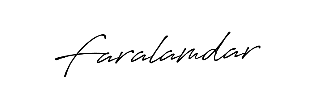 Use a signature maker to create a handwritten signature online. With this signature software, you can design (Antro_Vectra_Bolder) your own signature for name Faralamdar. Faralamdar signature style 7 images and pictures png