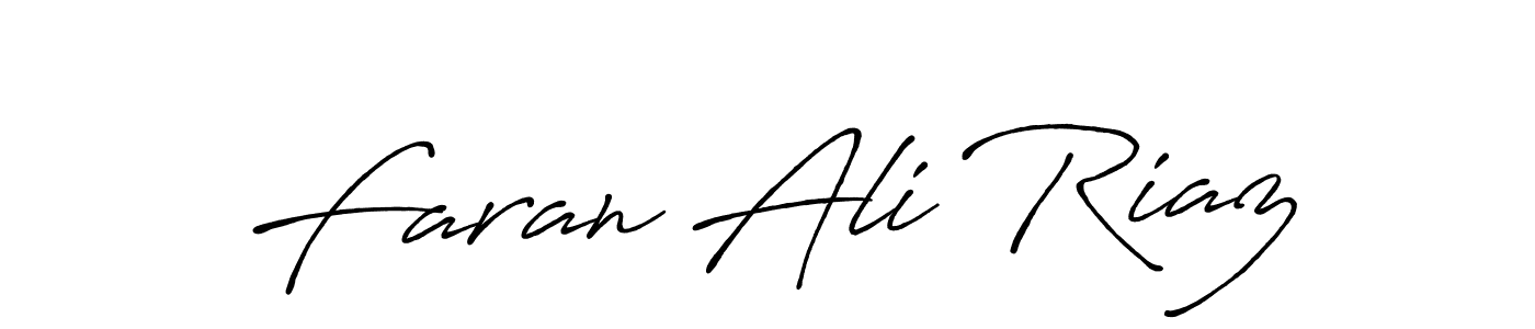 Faran Ali Riaz stylish signature style. Best Handwritten Sign (Antro_Vectra_Bolder) for my name. Handwritten Signature Collection Ideas for my name Faran Ali Riaz. Faran Ali Riaz signature style 7 images and pictures png