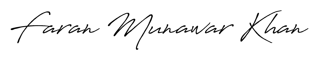 Create a beautiful signature design for name Faran Munawar Khan. With this signature (Antro_Vectra_Bolder) fonts, you can make a handwritten signature for free. Faran Munawar Khan signature style 7 images and pictures png
