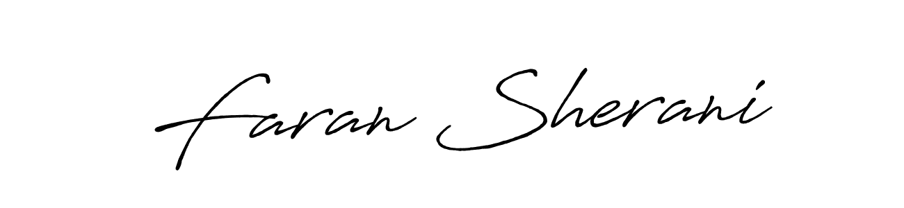 Faran Sherani stylish signature style. Best Handwritten Sign (Antro_Vectra_Bolder) for my name. Handwritten Signature Collection Ideas for my name Faran Sherani. Faran Sherani signature style 7 images and pictures png