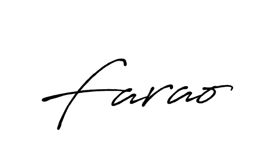 Use a signature maker to create a handwritten signature online. With this signature software, you can design (Antro_Vectra_Bolder) your own signature for name Farao. Farao signature style 7 images and pictures png