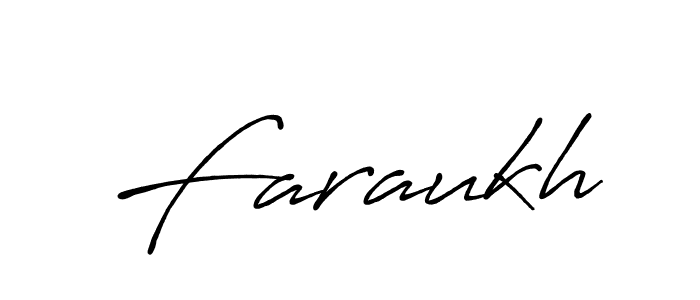Also we have Faraukh name is the best signature style. Create professional handwritten signature collection using Antro_Vectra_Bolder autograph style. Faraukh signature style 7 images and pictures png