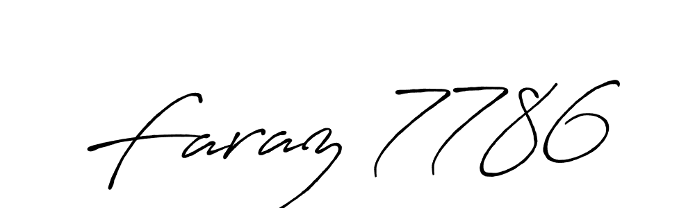 Design your own signature with our free online signature maker. With this signature software, you can create a handwritten (Antro_Vectra_Bolder) signature for name Faraz 7786. Faraz 7786 signature style 7 images and pictures png