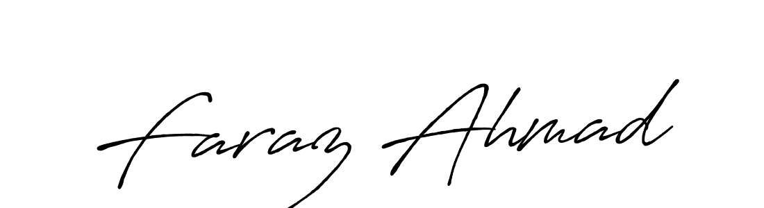 Use a signature maker to create a handwritten signature online. With this signature software, you can design (Antro_Vectra_Bolder) your own signature for name Faraz Ahmad. Faraz Ahmad signature style 7 images and pictures png