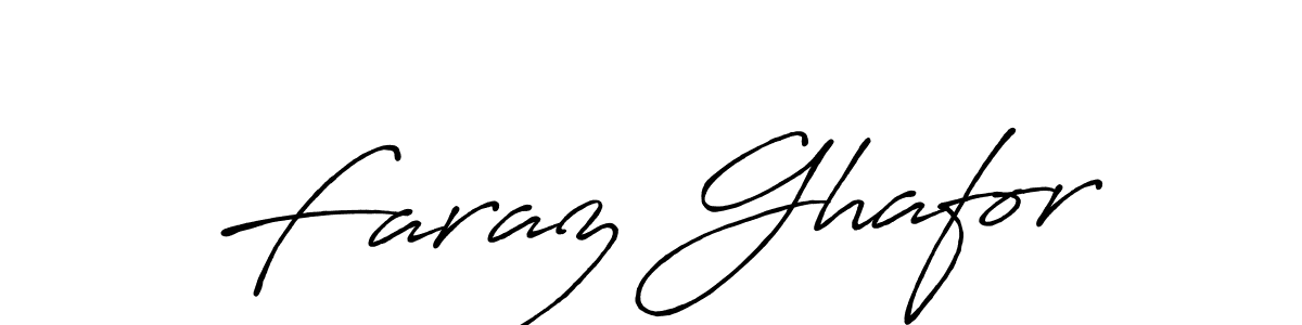 How to make Faraz Ghafor name signature. Use Antro_Vectra_Bolder style for creating short signs online. This is the latest handwritten sign. Faraz Ghafor signature style 7 images and pictures png