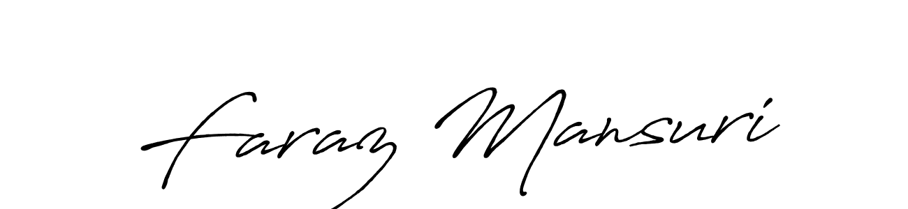 The best way (Antro_Vectra_Bolder) to make a short signature is to pick only two or three words in your name. The name Faraz Mansuri include a total of six letters. For converting this name. Faraz Mansuri signature style 7 images and pictures png