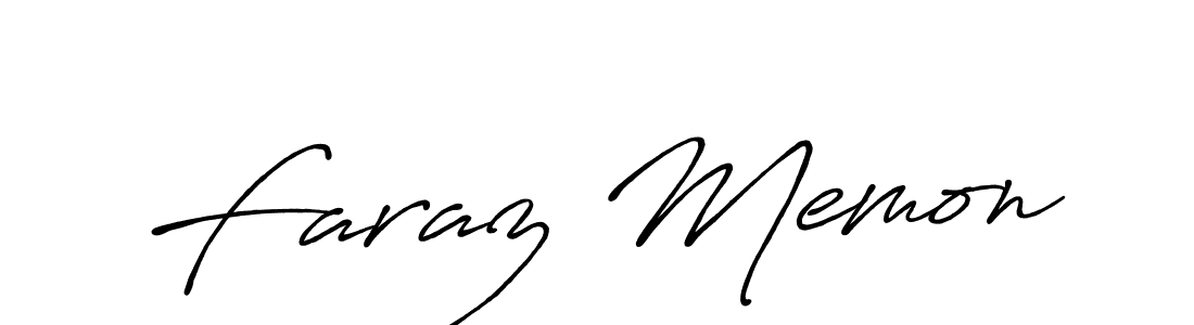 This is the best signature style for the Faraz Memon name. Also you like these signature font (Antro_Vectra_Bolder). Mix name signature. Faraz Memon signature style 7 images and pictures png