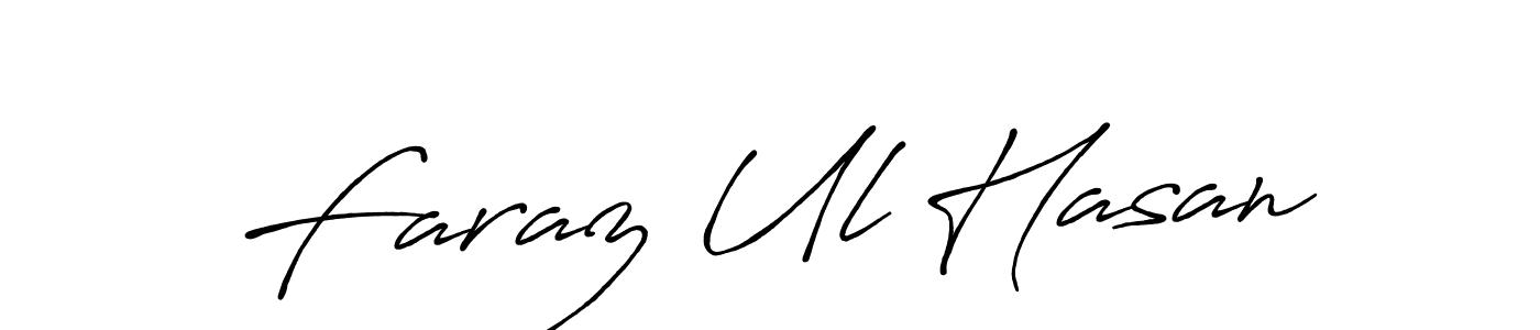 How to make Faraz Ul Hasan name signature. Use Antro_Vectra_Bolder style for creating short signs online. This is the latest handwritten sign. Faraz Ul Hasan signature style 7 images and pictures png