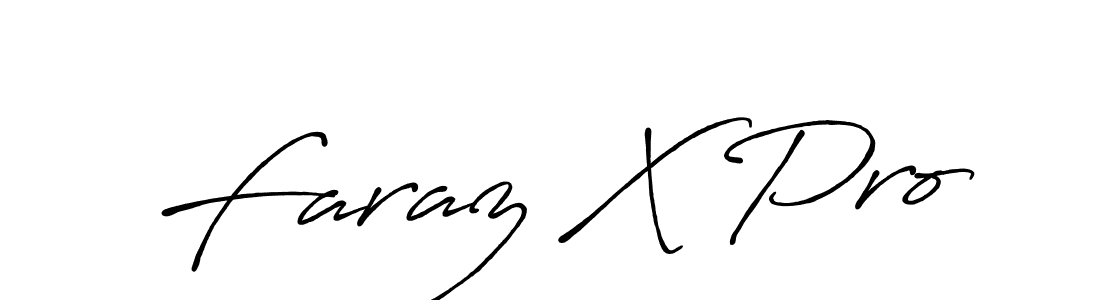 How to make Faraz X Pro name signature. Use Antro_Vectra_Bolder style for creating short signs online. This is the latest handwritten sign. Faraz X Pro signature style 7 images and pictures png