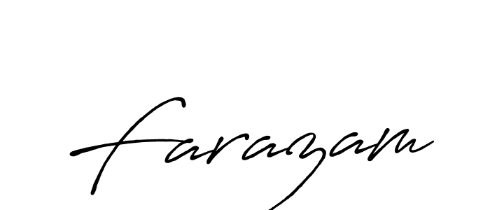 Design your own signature with our free online signature maker. With this signature software, you can create a handwritten (Antro_Vectra_Bolder) signature for name Farazam. Farazam signature style 7 images and pictures png