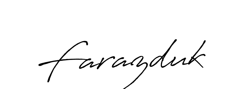 How to make Farazduk name signature. Use Antro_Vectra_Bolder style for creating short signs online. This is the latest handwritten sign. Farazduk signature style 7 images and pictures png