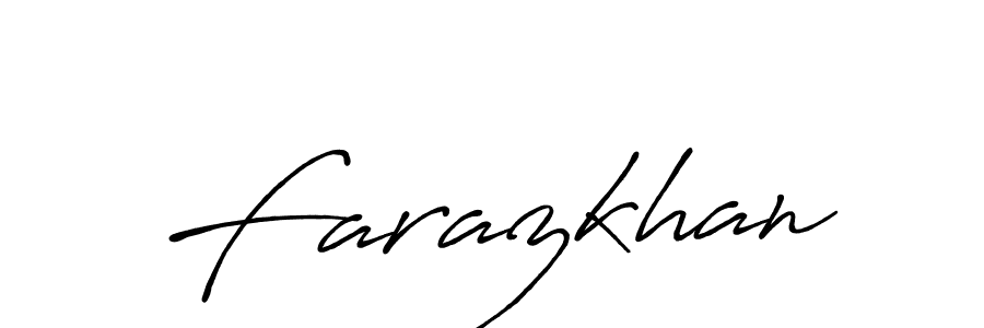 Use a signature maker to create a handwritten signature online. With this signature software, you can design (Antro_Vectra_Bolder) your own signature for name Farazkhan. Farazkhan signature style 7 images and pictures png