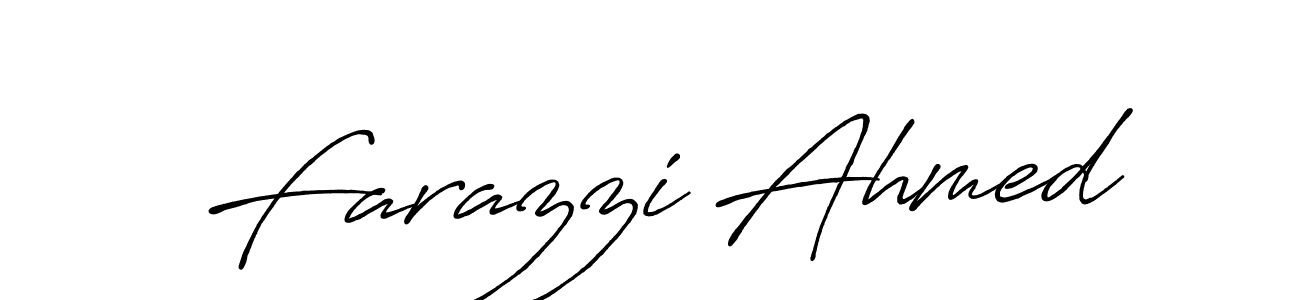 Farazzi Ahmed stylish signature style. Best Handwritten Sign (Antro_Vectra_Bolder) for my name. Handwritten Signature Collection Ideas for my name Farazzi Ahmed. Farazzi Ahmed signature style 7 images and pictures png