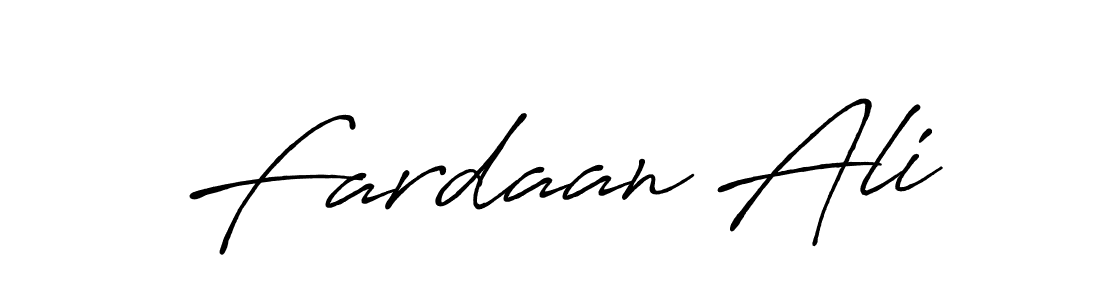 Fardaan Ali stylish signature style. Best Handwritten Sign (Antro_Vectra_Bolder) for my name. Handwritten Signature Collection Ideas for my name Fardaan Ali. Fardaan Ali signature style 7 images and pictures png