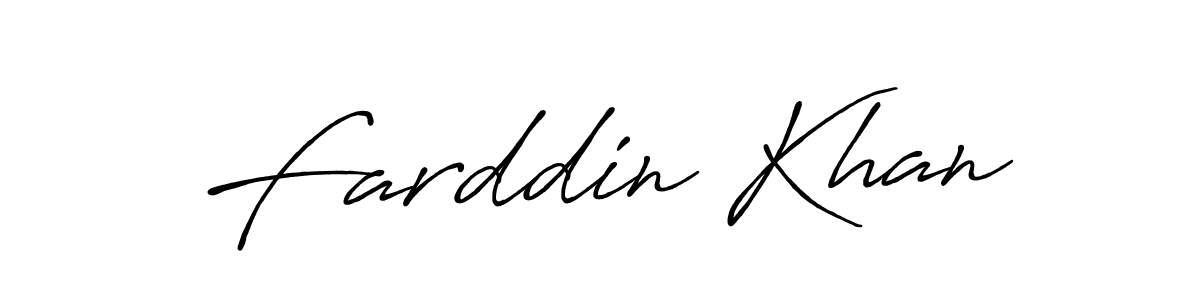 How to make Farddin Khan name signature. Use Antro_Vectra_Bolder style for creating short signs online. This is the latest handwritten sign. Farddin Khan signature style 7 images and pictures png