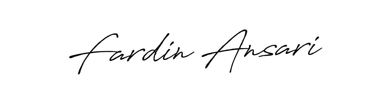 Also we have Fardin Ansari name is the best signature style. Create professional handwritten signature collection using Antro_Vectra_Bolder autograph style. Fardin Ansari signature style 7 images and pictures png