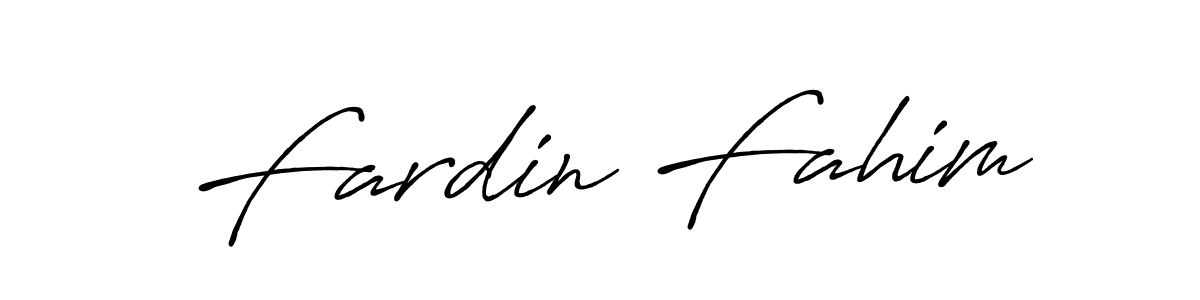Make a beautiful signature design for name Fardin Fahim. With this signature (Antro_Vectra_Bolder) style, you can create a handwritten signature for free. Fardin Fahim signature style 7 images and pictures png