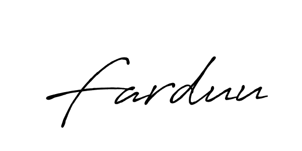 Make a beautiful signature design for name Farduu. With this signature (Antro_Vectra_Bolder) style, you can create a handwritten signature for free. Farduu signature style 7 images and pictures png