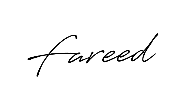 Make a beautiful signature design for name Fareed. With this signature (Antro_Vectra_Bolder) style, you can create a handwritten signature for free. Fareed signature style 7 images and pictures png