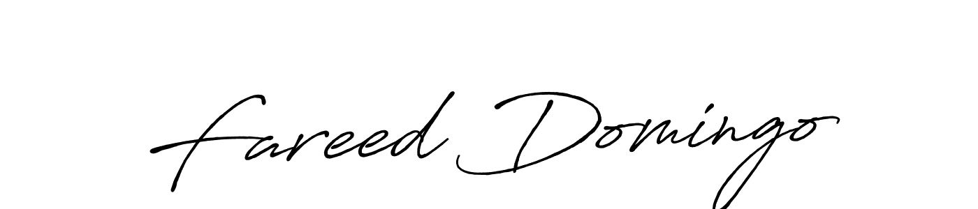 Make a beautiful signature design for name Fareed Domingo. With this signature (Antro_Vectra_Bolder) style, you can create a handwritten signature for free. Fareed Domingo signature style 7 images and pictures png