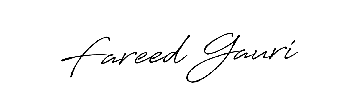 Make a beautiful signature design for name Fareed Gauri. Use this online signature maker to create a handwritten signature for free. Fareed Gauri signature style 7 images and pictures png