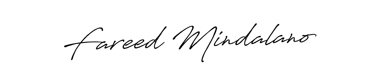 Fareed Mindalano stylish signature style. Best Handwritten Sign (Antro_Vectra_Bolder) for my name. Handwritten Signature Collection Ideas for my name Fareed Mindalano. Fareed Mindalano signature style 7 images and pictures png