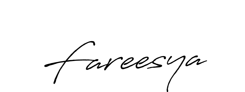 Use a signature maker to create a handwritten signature online. With this signature software, you can design (Antro_Vectra_Bolder) your own signature for name Fareesya. Fareesya signature style 7 images and pictures png