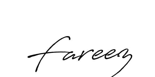 How to make Fareez name signature. Use Antro_Vectra_Bolder style for creating short signs online. This is the latest handwritten sign. Fareez signature style 7 images and pictures png