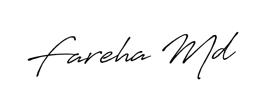 Also You can easily find your signature by using the search form. We will create Fareha Md name handwritten signature images for you free of cost using Antro_Vectra_Bolder sign style. Fareha Md signature style 7 images and pictures png