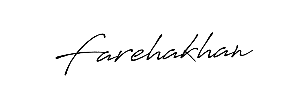 Design your own signature with our free online signature maker. With this signature software, you can create a handwritten (Antro_Vectra_Bolder) signature for name Farehakhan. Farehakhan signature style 7 images and pictures png