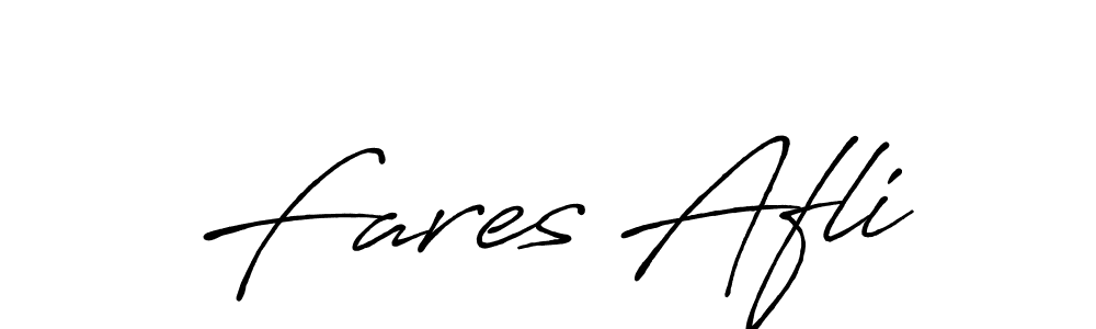 Create a beautiful signature design for name Fares Afli. With this signature (Antro_Vectra_Bolder) fonts, you can make a handwritten signature for free. Fares Afli signature style 7 images and pictures png