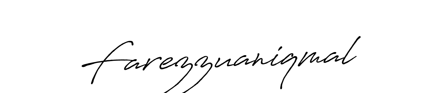 How to make Farezzuaniqmal signature? Antro_Vectra_Bolder is a professional autograph style. Create handwritten signature for Farezzuaniqmal name. Farezzuaniqmal signature style 7 images and pictures png