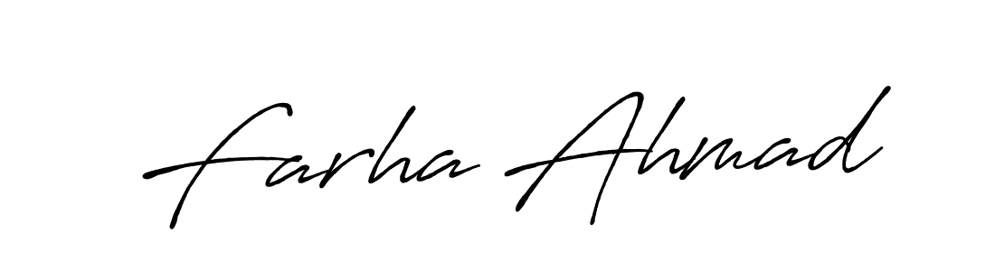 You should practise on your own different ways (Antro_Vectra_Bolder) to write your name (Farha Ahmad) in signature. don't let someone else do it for you. Farha Ahmad signature style 7 images and pictures png