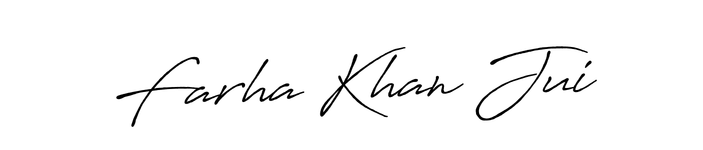 Antro_Vectra_Bolder is a professional signature style that is perfect for those who want to add a touch of class to their signature. It is also a great choice for those who want to make their signature more unique. Get Farha Khan Jui name to fancy signature for free. Farha Khan Jui signature style 7 images and pictures png