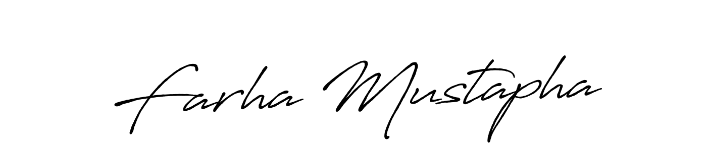 It looks lik you need a new signature style for name Farha Mustapha. Design unique handwritten (Antro_Vectra_Bolder) signature with our free signature maker in just a few clicks. Farha Mustapha signature style 7 images and pictures png