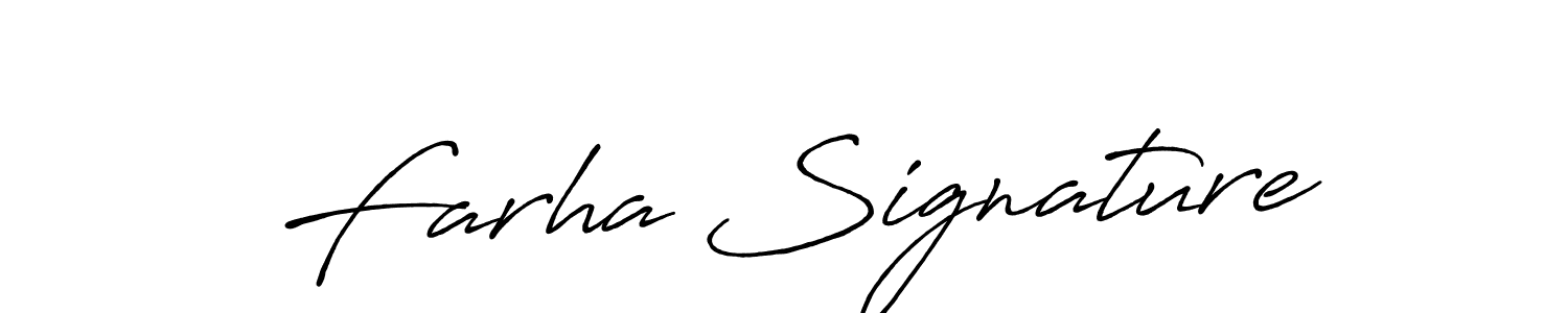 Design your own signature with our free online signature maker. With this signature software, you can create a handwritten (Antro_Vectra_Bolder) signature for name Farha Signature. Farha Signature signature style 7 images and pictures png