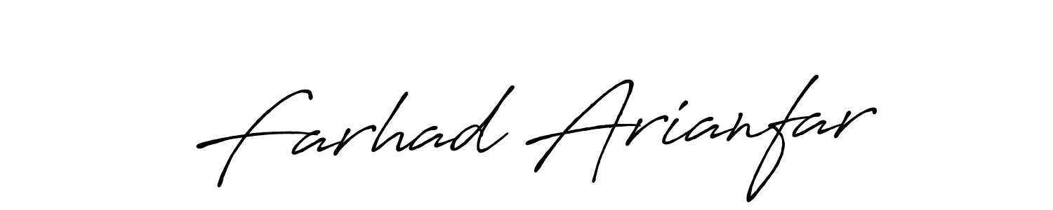 Use a signature maker to create a handwritten signature online. With this signature software, you can design (Antro_Vectra_Bolder) your own signature for name Farhad Arianfar. Farhad Arianfar signature style 7 images and pictures png