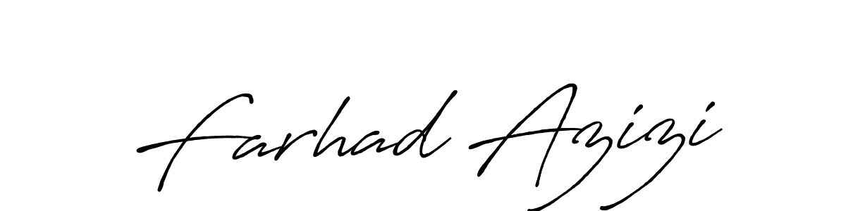 Design your own signature with our free online signature maker. With this signature software, you can create a handwritten (Antro_Vectra_Bolder) signature for name Farhad Azizi. Farhad Azizi signature style 7 images and pictures png