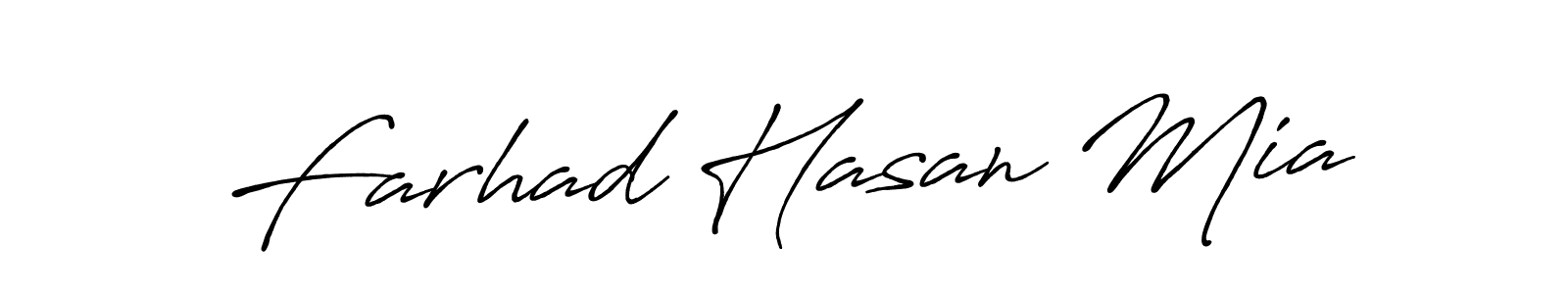 Antro_Vectra_Bolder is a professional signature style that is perfect for those who want to add a touch of class to their signature. It is also a great choice for those who want to make their signature more unique. Get Farhad Hasan Mia name to fancy signature for free. Farhad Hasan Mia signature style 7 images and pictures png