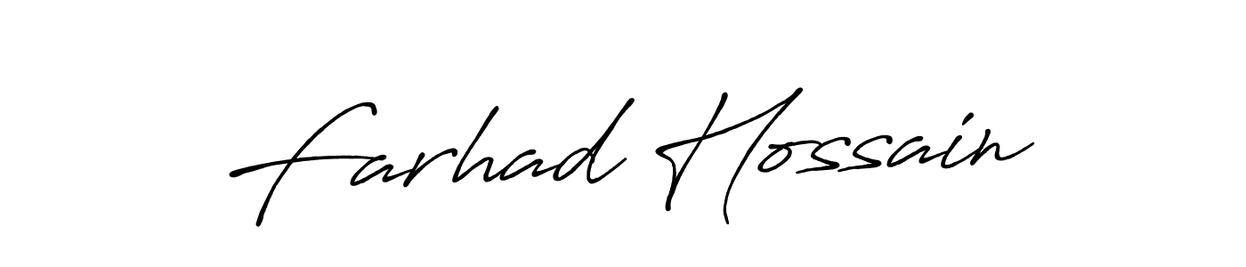 Create a beautiful signature design for name Farhad Hossain. With this signature (Antro_Vectra_Bolder) fonts, you can make a handwritten signature for free. Farhad Hossain signature style 7 images and pictures png